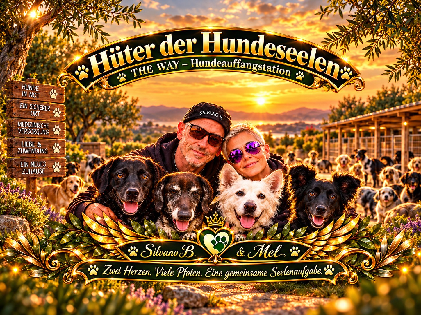 Mel und Silvano mit Hunden – gemeinsame Vision