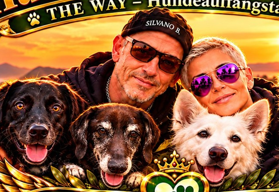 Silvano B. und Mel mit ihren Hunden